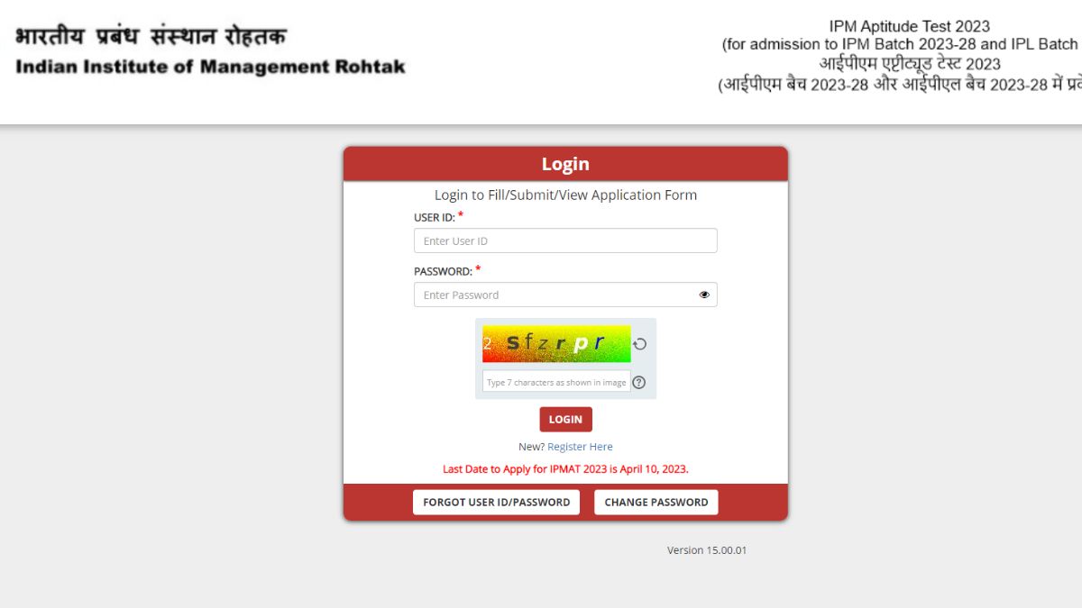 IIM Rohtak Law Admission Registration For IPM Ends On April 10, Link ...