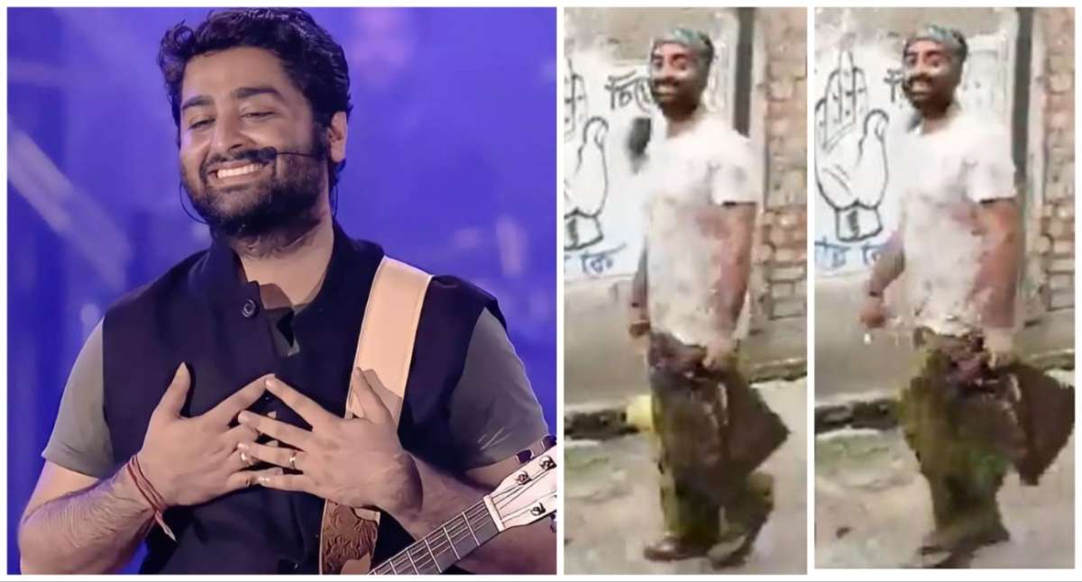 Arijit Singh Viral Video wearing slipper and carrying jhola bag, people like his simplicity. Hey! This happened to Arijit Singh, video went viral with slippers in his hands