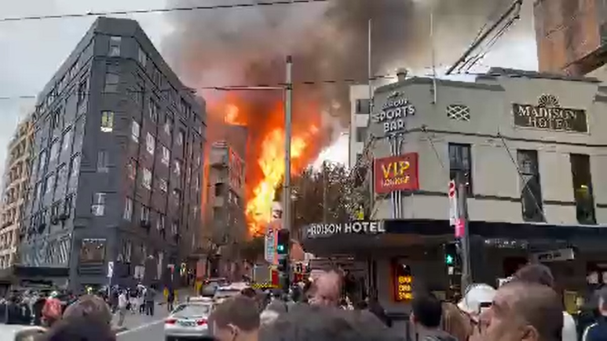 Fierce fire in Sydney, Australia, 7-storey building feared to collapse