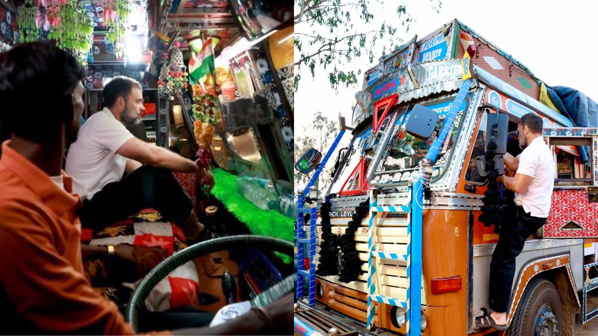 Rahul Gandhi Riding On Truck And Talking With Drivers Video Viral जब राहुल गांधी ने की ट्रक की