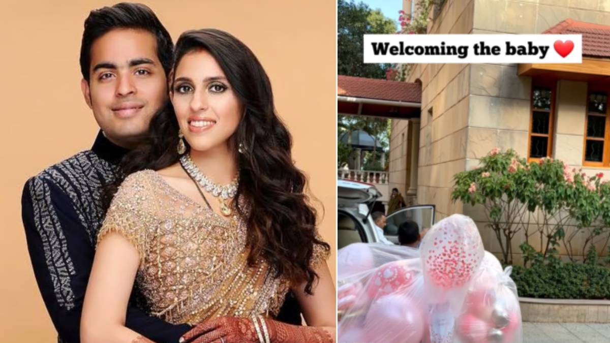 Mukesh And Nita Ambani Grand welcome of little Princess in Antilia Akash and Shloka daughter reached Ambani house | अंबानी के घर में हुआ नन्हें मेहमान का ग्रैंड वेलकम, आकाश और श्लोका की बेटी पहुंचीं ए