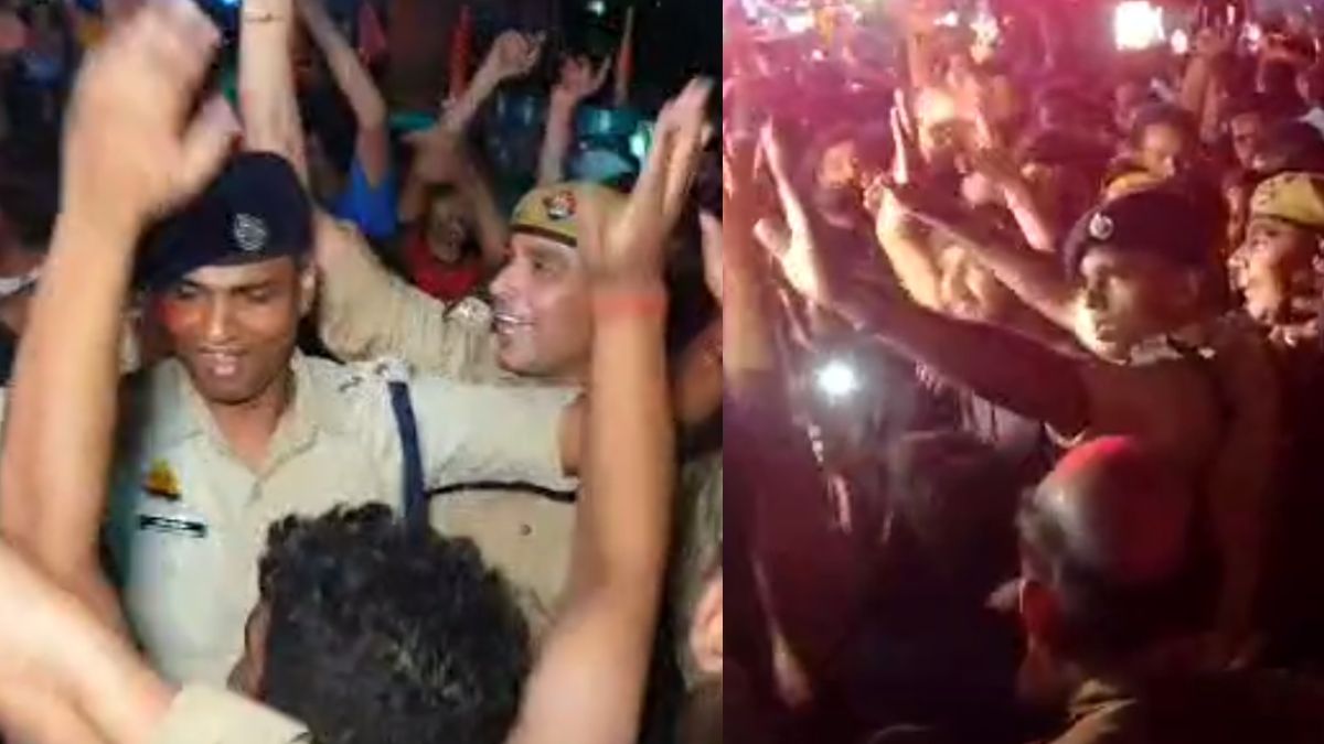 Muzaffarnagar SSP Sanjiv suman dance during kanwar yatra video goes viral । मुजफ्फरनगर के अंदर से जाने पर थी मनाही, नाराज कांवड़ियों को SSP ने कावड़ यात्रा में डांस करके मनाया