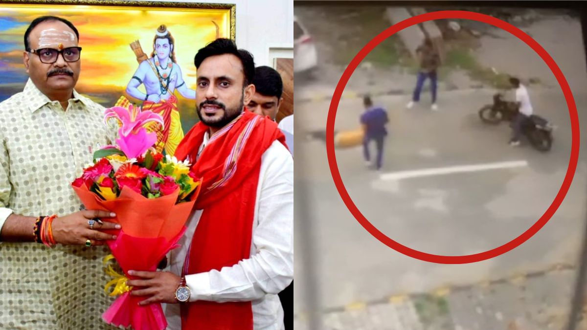 Moradabad BJP Leader Anuj Chaudhary Shot Dead CCTV Footage Of Murder ...