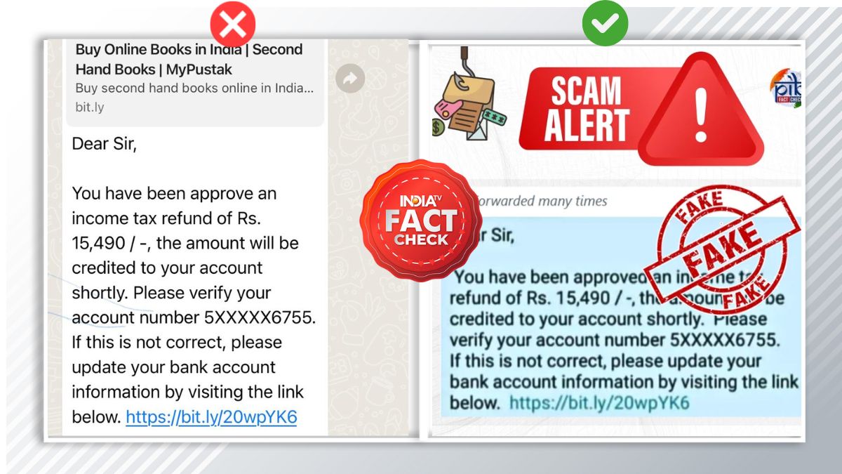 Fact Check Fake message going viral in the name of ITR Refund reality revealed in India TV investigation | ITR Refund के नाम पर वायरल हो रहा फर्जी मैसेज, पड़ताल में खुली हकीकत