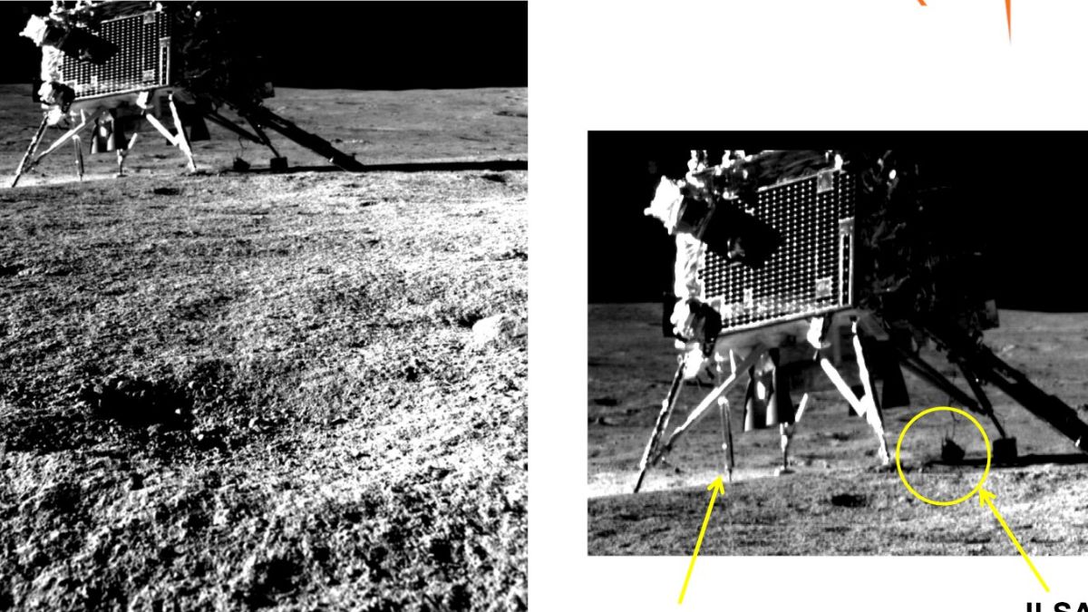 चांद की सतह पर कुछ इस तरह खड़ा है विक्रम लैंडर, प्रज्ञान रोवर ने क्लिक की तस्वीर; इसरो ने किया जारी