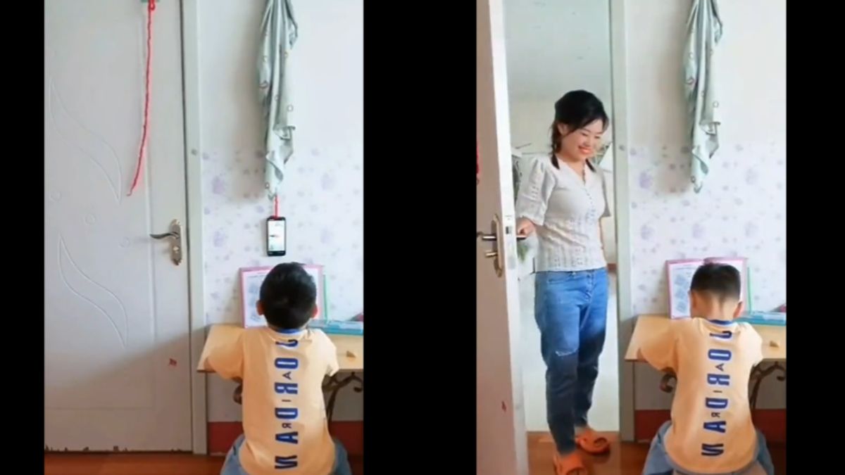 This is how the child tricked his mother while studying, the video goes viral| बच्चों को लग गई फोन की लत, पढ़ते समय अपनी मां को ऐसे दिया चकमा, वीडियो हो गया वायरल