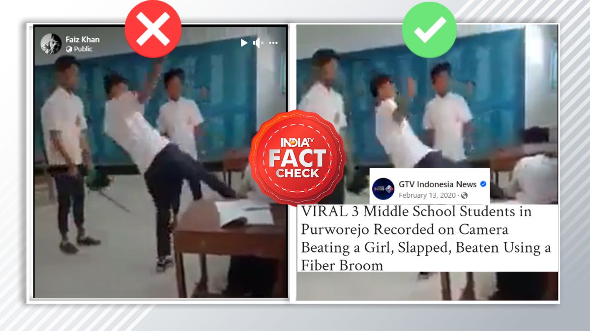 india tv fact check VIDEO of girl wearing hijab being beaten in class is not from India but from indonesia। Fact Check: भारत का नहीं है क्लास में हिजाब पहने छात्राओं को पीटने का VIDEO, झूठा निकला दावा