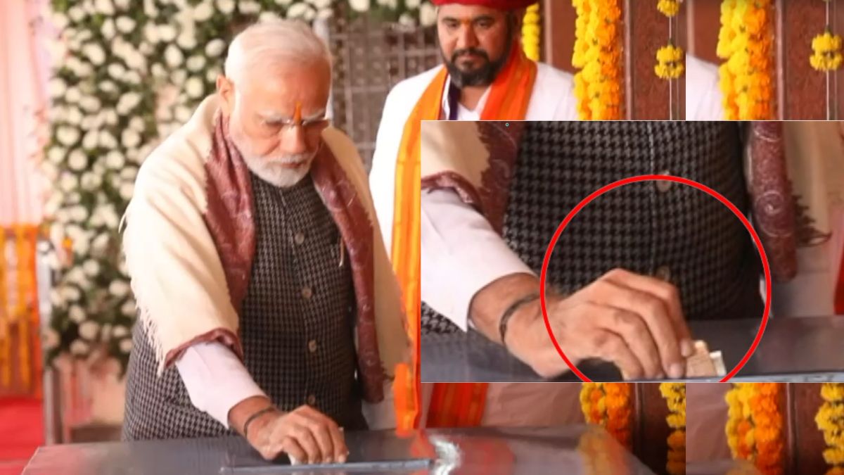 Video reveals PM Modi put notes as donation at Bhilwara temple not an envelope । Exposed: पीएम मोदी ने दान पेटी में लिफाफा नहीं, डाले थे नोट; VIDEO में पुजारी का झूठ पकड़ा गया