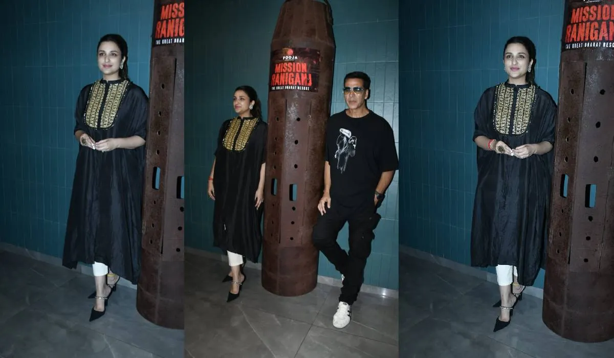 अक्षय कुमार के साथ दिखीं परिणीति चोपड़ा, लोगों की टिकी एक्ट्रेस के पैर पर नजर! Parineeti Chopra, Akshay Kumar- India TV Hindi