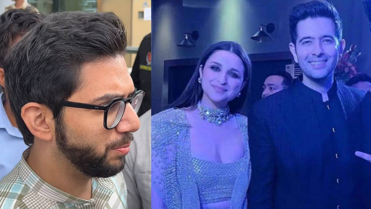 Aditya Thackeray arrived at Parineeti Chopra Raghav Chaddha wedding as a Barati said aaj raajaneeti nahin ranganeeti hai | परिणीति चोपड़ा-राघव चड्ढा की शादी में पहुंचे आदित्य ठाकरे, बोले- आज राजनीत
