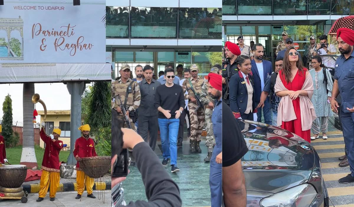 शादी के लिए उदयपुर पहुंचे परिणीति और राघव, सुपर कूल जोड़ी का हुआ ग्रैंड वेलकम
