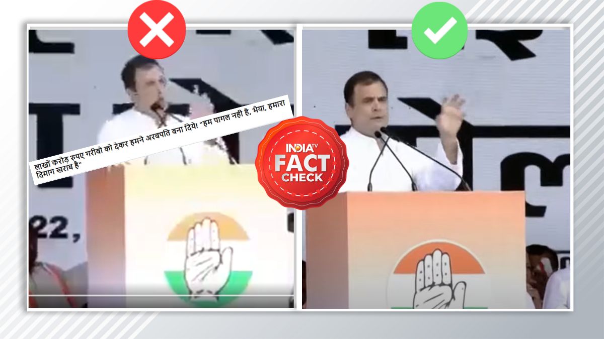 India Tv Fact Check Rahul Gandhi Did Not Say We Made The Poor Of The ...