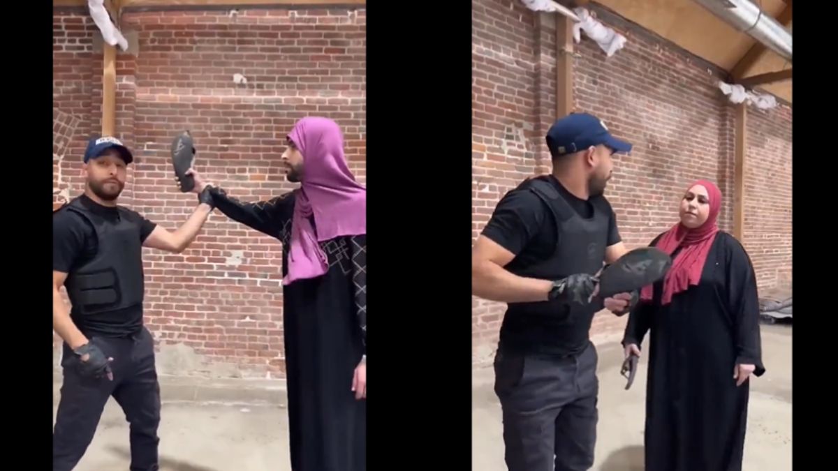 Man was giving training of defense technique against moms but suddenly mother took entry| मां की पिटाई से बचने के लिए शख्स दे रहा था ट्रेनिंग, तभी अचानक माताजी ने ले ली एंट्री, देखें ये मजेदार वीडियो