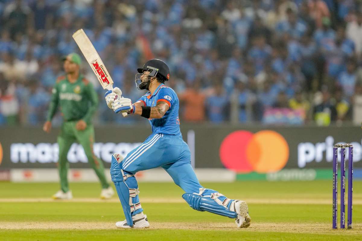 Kohli completed his century by hitting a six, made this big record by leading India to victory