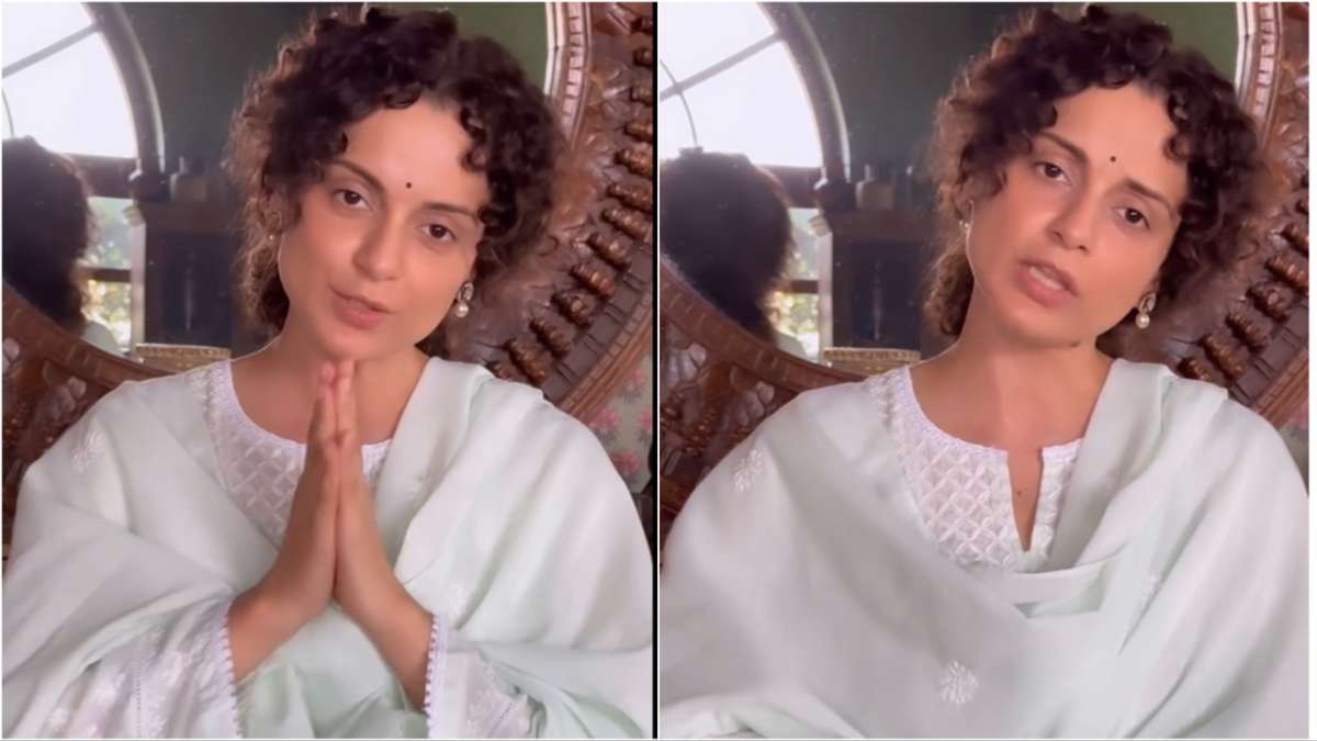 कंगना रनौत ने हाथ जोड़कर फैंस से मांगी मदद, सोशल मीडिया पर वायरल हुआ वीडियो | Kangana Ranaut request fans to watch her film tejas video went viral on social media
