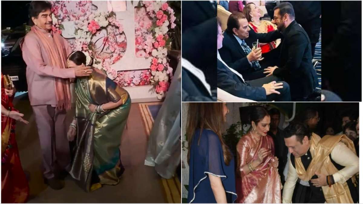 शत्रुघ्न सिन्हा के पैर छूकर रेखा ने लिया आशीर्वाद, ये स्टार्स भी बड़ों के पैर छूने में नहीं करते हैं शर्म | rekha touched shatrughan sinha feet these celebs also follow this rituals