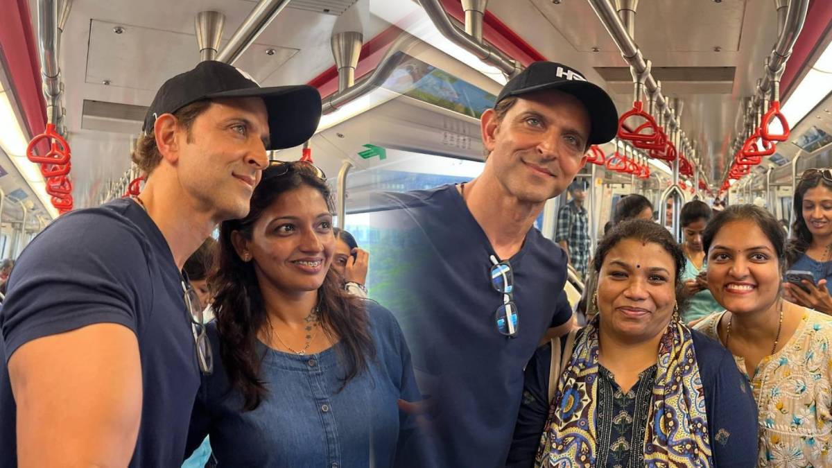 Hrithik Roshan traveled in metro like a common man, took a lot of selfies with co-passengers | ऋतिक रोशन ने आम आदमी की तरह किया मेट्रो में सफर, को-पेसेंजर्स के संग लीं जमकर सेल्फी