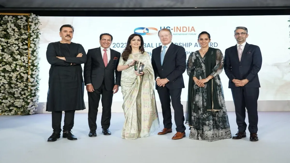 नीता अंबानी को मिला USISPF ग्लोबल लीडरशिप अवार्ड 2023, पुरस्कार मिलने पर जताई खुशी neeta ambani- India TV Hindi