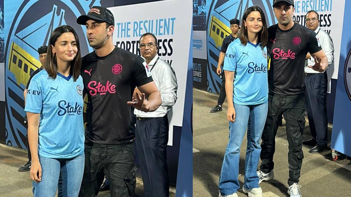 Alia Bhatt-Ranbir Kapoor arrived in romantic style to watch the football match, love chemistry seen in the video | आलिया भट्ट-रणबीर कपूर रोमांटिक अंदाज में पहुंचे फुटबॉल मैच देखने, Video में दिखी लव क