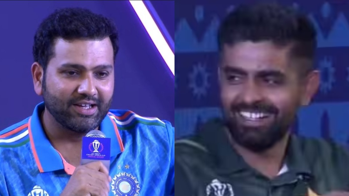 ‘What is this, friend?’, the journalist asked a strange question!  Then even Babar could not stop laughing at Rohit’s answer.