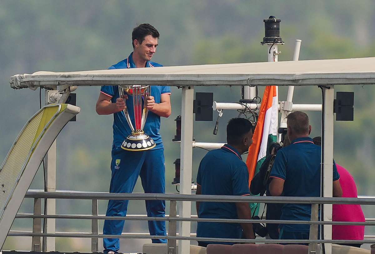 Pat Cummins reached Sabarmati River Front with the World Cup trophy, pictures went viral