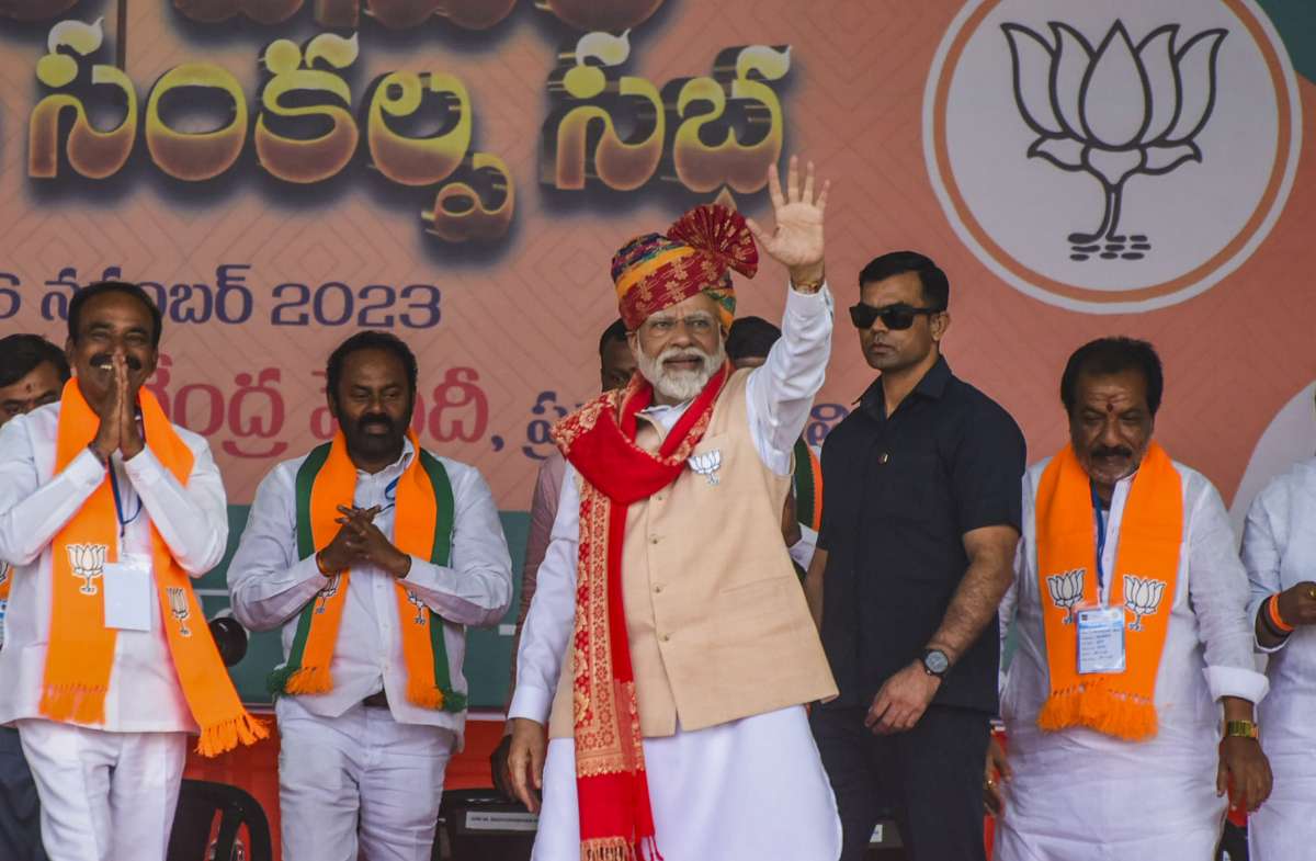 ‘INDIA alliance will be wiped out in Chhattisgarh, Madhya Pradesh and Rajasthan’, PM Modi roared in Telangana