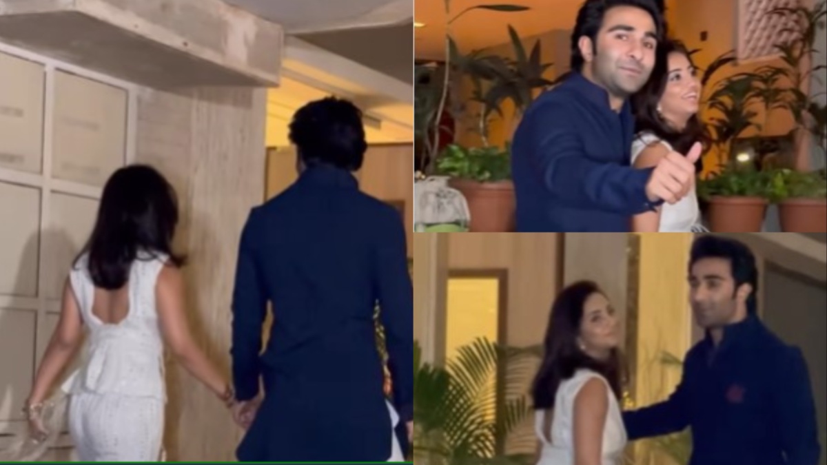 Aadar Jain walks hand in hand with mystery woman after split with Tara Sutaria in diwali party | तारा सुतारिया से ब्रेकअप के बाद, दिवाली पार्टी में ये किसका हाथ थामे पहुंचे आदर जैन?