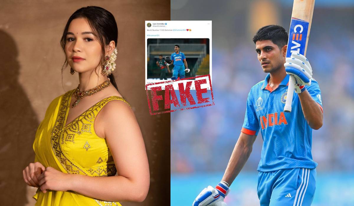 did Sara tendulkar really shower love by tweeting after Shubman Gill turned worlds number one Fact check |