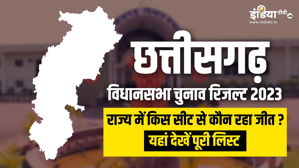 छत्तीसगढ़ चुनाव रिजल्ट 2023: राज्य में किस सीट से कौन जीता? यहां देखें पूरी लिस्ट Chhattisgarh Election Result 2023- India TV Hindi