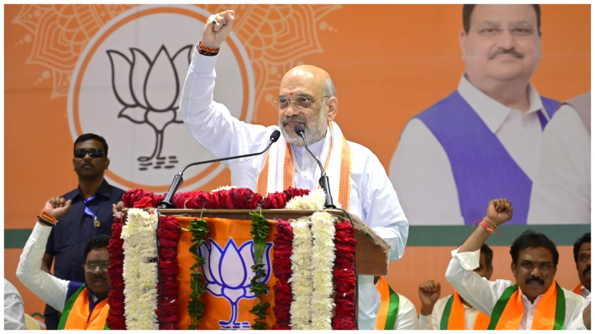 तेलंगाना में गरजे अमित शाह, बोले- हम देश और भारत माता के लिए लड़ते हैं चुनाव