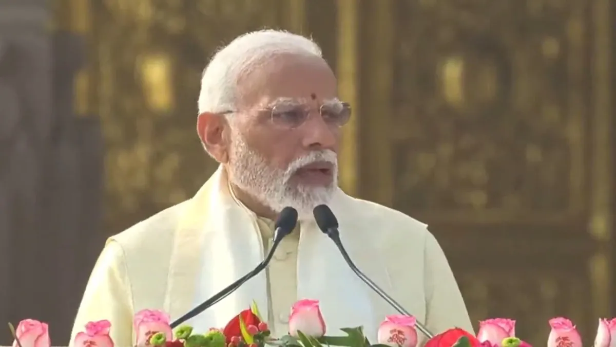 राम मंदिर में प्राण प्रतिष्ठा करने के बाद PM मोदी ने कहा- हमारे रामलला अब टेंट में नहीं रहेंगे PM MODI- India TV Hindi