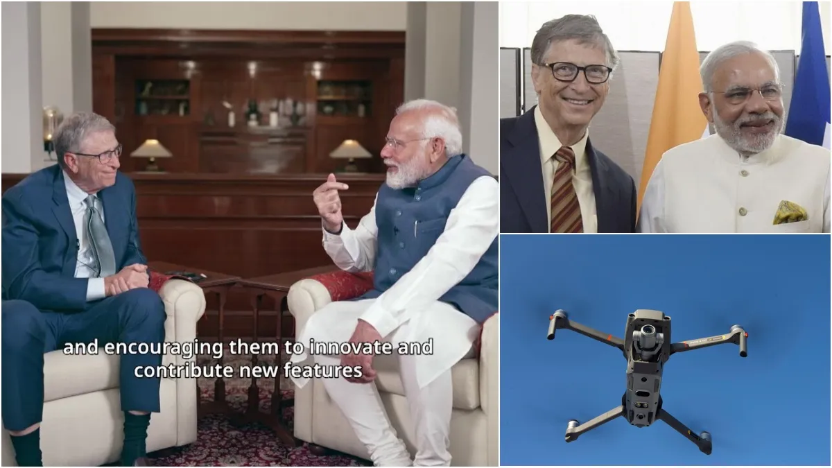 Drone Didi scheme क्या है? पीएम मोदी ने बिल गेट्स के सामने किया जिक्र, कहा- महिला मतलब गाय-भैंस चराना नहीं ड्रोन दीदी स्कीम- India TV Paisa