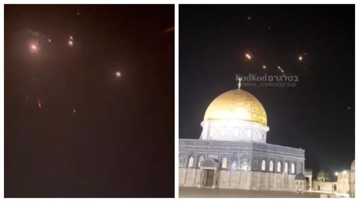 Iran-Israel Conflict VIDEO: ईरान ने इज़राइल पर दागे ड्रोन-मिसाइल, अमेरिका को दी 'दूर रहने' की चेतावनी iran israel war- India TV Hindi
