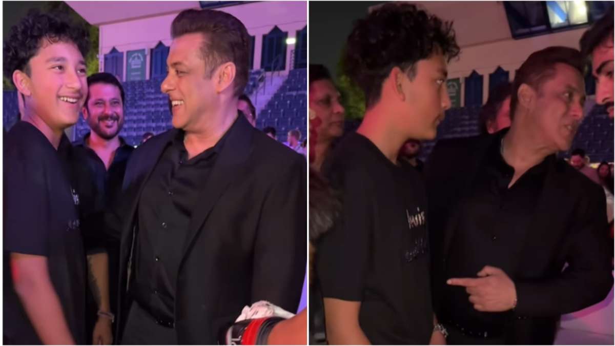 दुबई में संजय दत्त के बेटे से मिले सलमान खान, 13 साल के शहरान की हाइट देख चौंके लोग