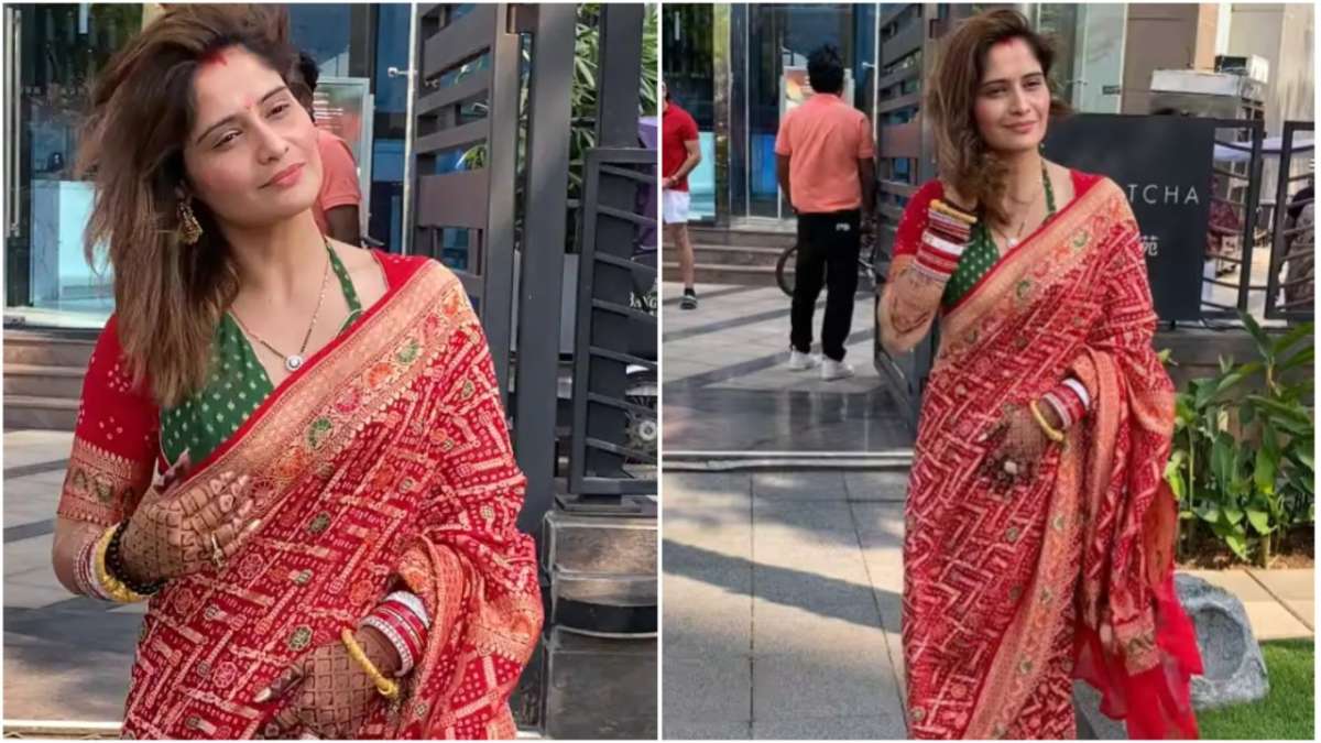 लाल साड़ी, मांग में सिंदूर और गले में मंगलसूत्र, नई-नवेली दुल्हन आरती सिंह ने अपने सुहागन लुक से चुराया सबका दिल