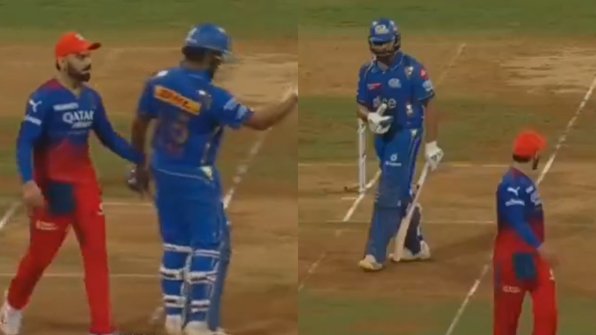 VIDEO: Virat Kohli was seen harassing Rohit Sharma while batting, the hitman also did not delay in replying.