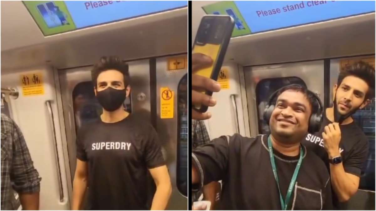 कार्तिक आर्यन ने मुंबई ट्रैफिक से बचने के लिए किया मेट्रो का सफर - India TV Hindi