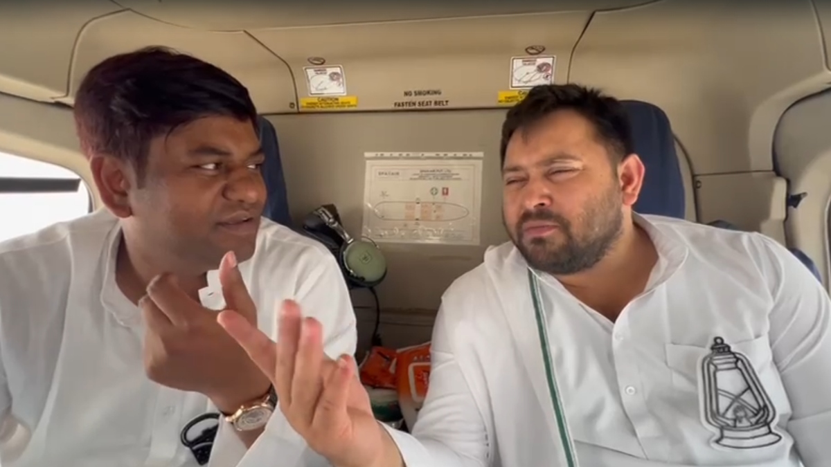 Video: हेलीकॉप्टर में फिर दिखा तेजस्वी-मुकेश का याराना, इस बार बन गए चुनावी एक्सपर्ट, देखें किसे कितनी सीटें दीं