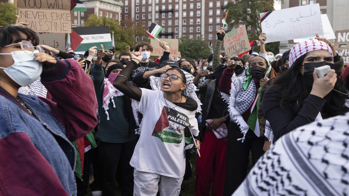 US Protest: Students in colleges and universities demonstrated in support of Palestine, but…