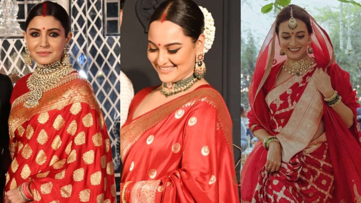 Sonakshi से लेकर Anushka तक एक्ट्रेसेस पर छाया Banarasi Saree का सुरूर, आप भी रिसेप्शन के लिए ले सकती हैं इन्स्पिरेशन
