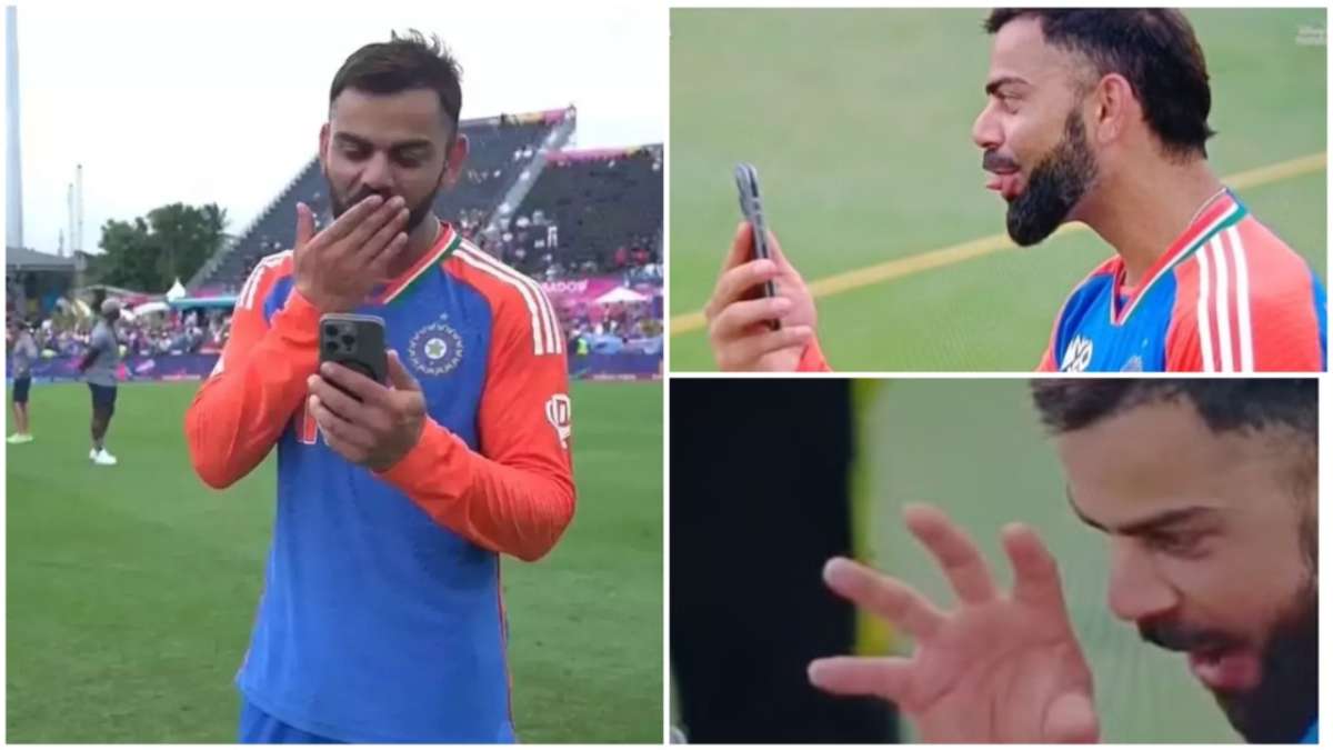 After winning the World Cup, Virat Kohli made a video call to Anushka Sharma, was seen talking to Vamika-Akay like children.