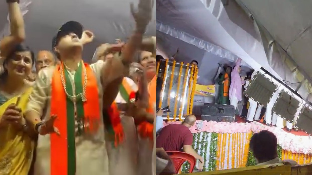 VIDEO: बाल-बाल बचे ज्योतिरादित्य सिंधिया, मंच पर थे मौजूद तभी भरभराकर गिरा टेंट; मचा हड़कंप