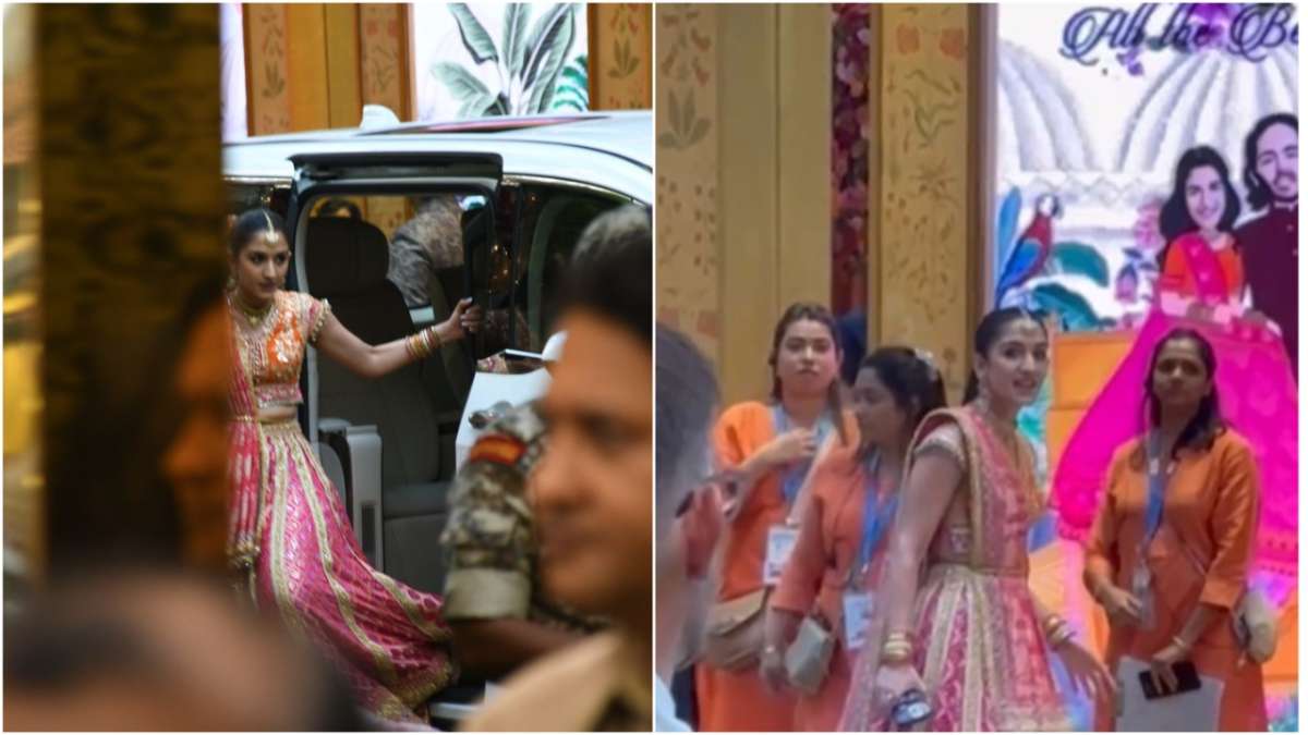 ‘मामेरू’ फंक्शन से शुरू हुई अनंत-राधिका की शादी की रस्में, दुल्हन सी सजी संवरी दिखीं अंबानी परिवार की होने वाली बहू