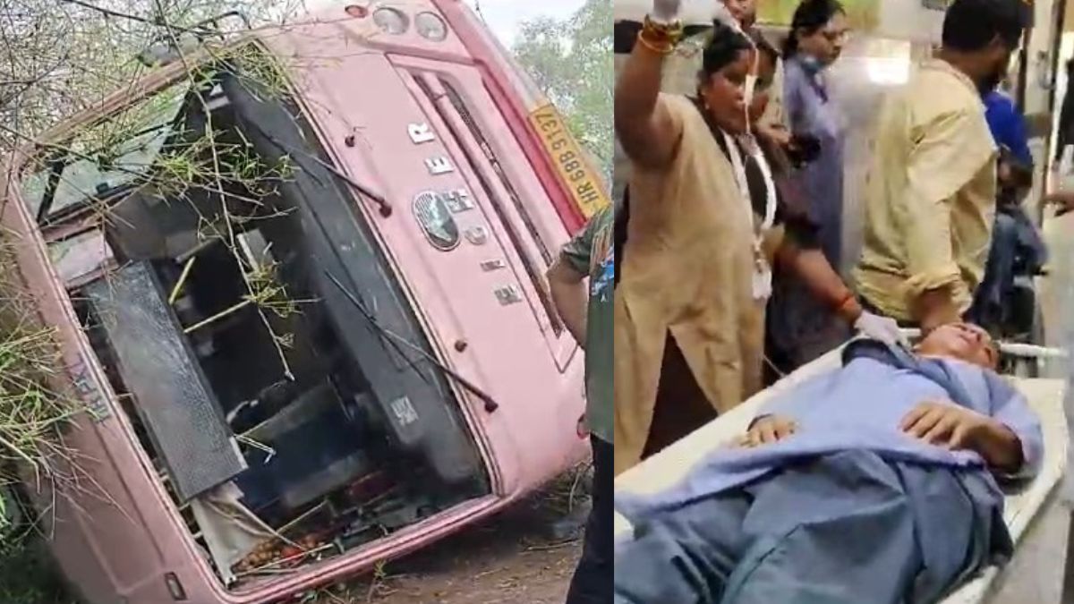 पंचकुला में भीषण सड़क हादसा, बस पलटने से 50 बच्चे घायल; अस्पताल में भर्ती