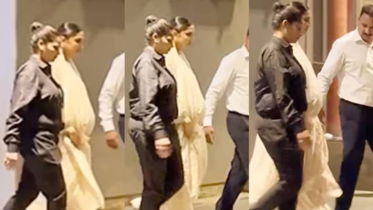 डिलीवरी को बचे बस कुछ दिन, व्हाइट सूट पहन निकलीं दीपिका पादुकोण, दुपट्टे में छिपाया बेबी बंप