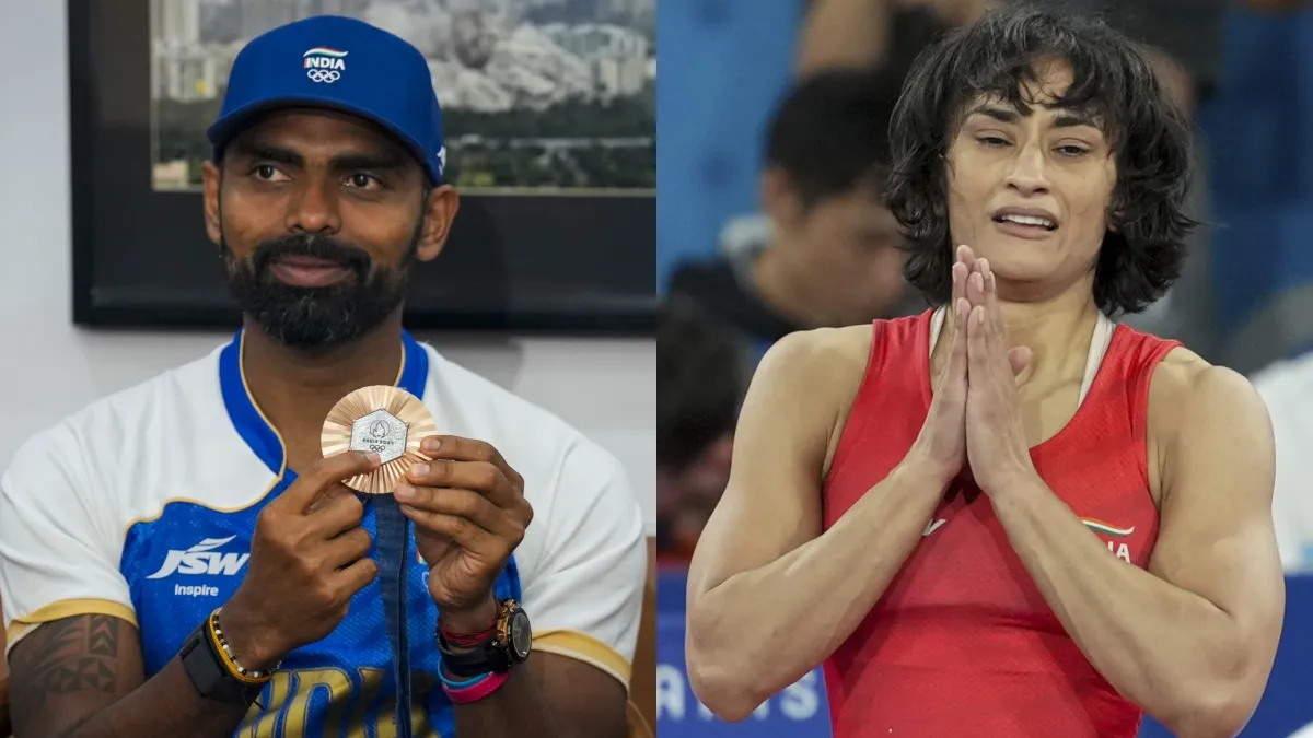 विनेश फोगाट का मेडल जीतने का सपना टूटा, हॉकी इंडिया ने श्रीजेश की जर्सी को किया रिटायर; खेल की 10 बड़ी खबरें पीआर श्रीजेश और विनेश फोगाट- India TV Hindi