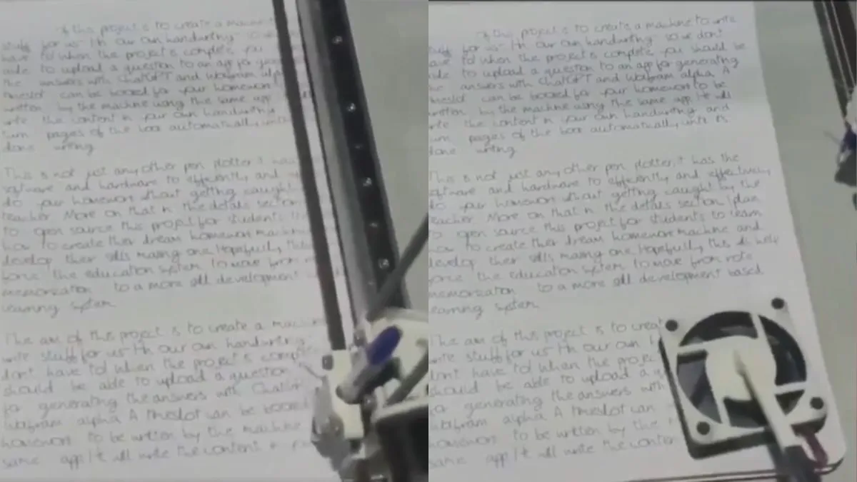 इंसानों जैसी हैंडराइटिंग, एक बार सेट कर के छोड़ दो पूरा हो जाएगा काम, लो भाई अब होमवर्क करने वाली भी आ गई मशीन होमवर्क पूरा करती मशीन- India TV Hindi