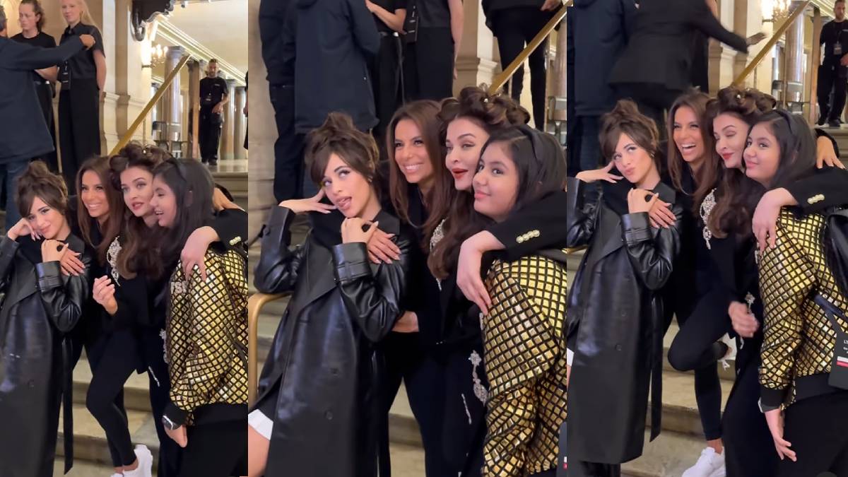 Aishwarya became a diva, even her daughter was not left behind, Aaradhya gave glamorous poses with her mother in golden jacket and high boots.