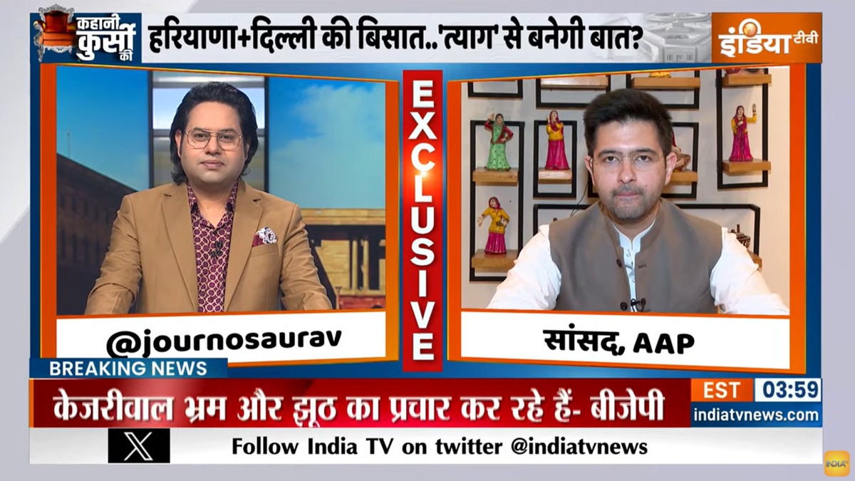 Exclusive: AAP सांसद राघव चड्ढा ने की इंडिया टीवी से खास बातचीत, कहा- 2025 में केजरीवाल फिर से बनेंगे CM