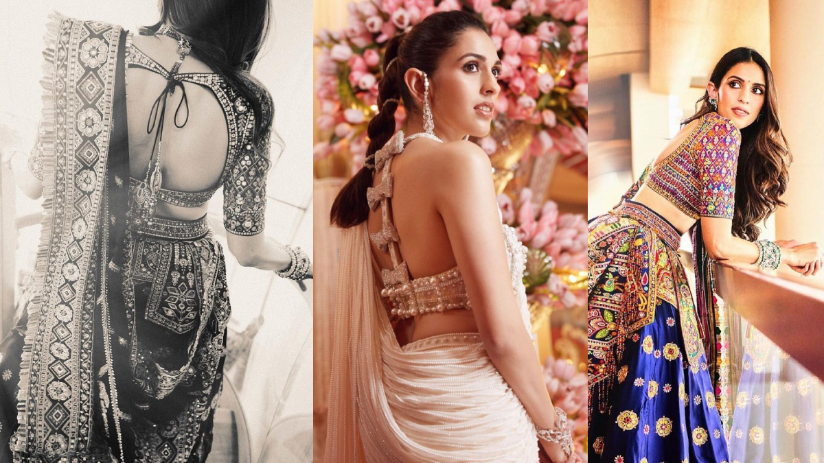 Show it to the tailor and get a blouse stitched like that of Ambani’s elder daughter-in-law, fashionistas will say after seeing Shloka Mehta’s collection